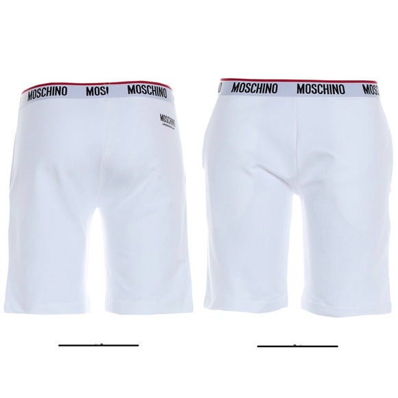 Moschino Pants - MOSCHINO logo tape belt Bermuda luxury designer , authentic
